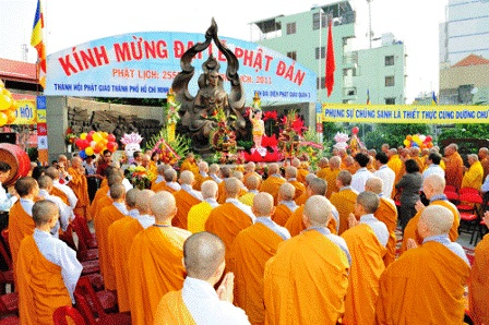Animated streets during Buddha’s birthday celebration